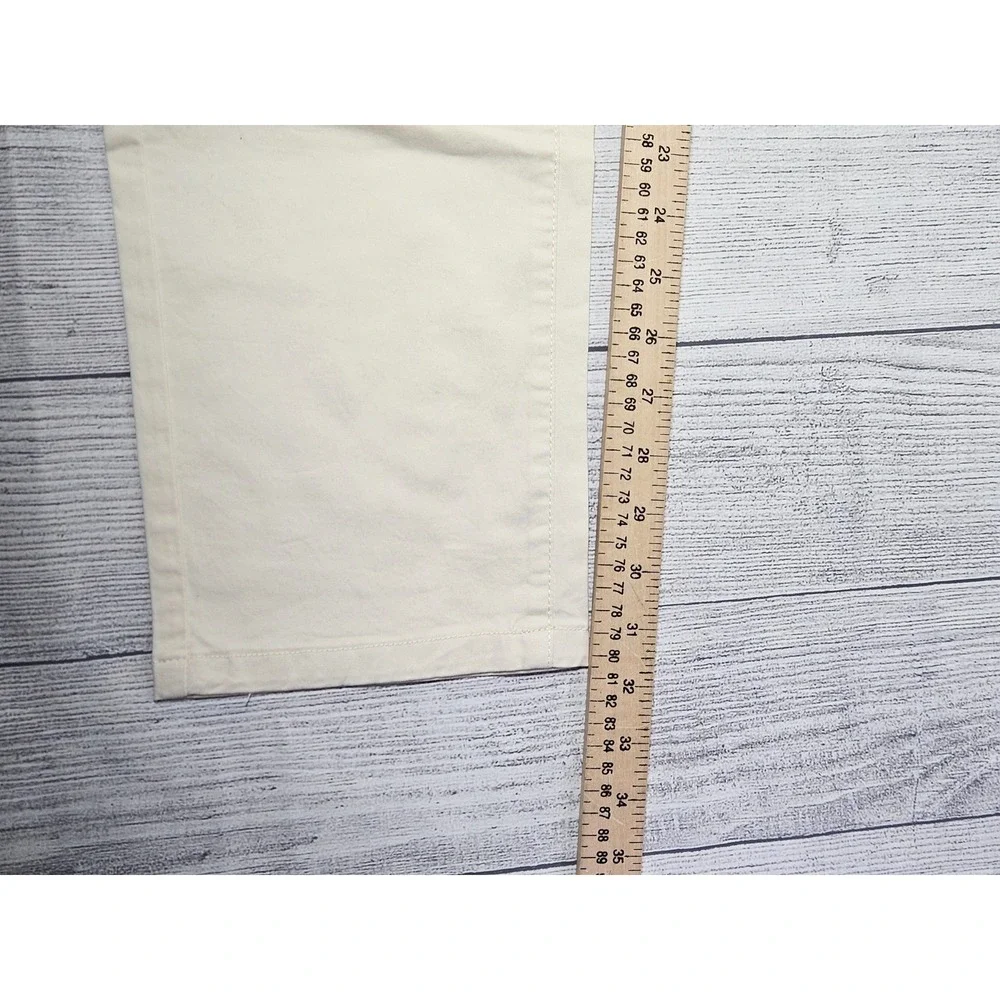 NWT Collars & Co CEO Chino Mens 34x32 Cream‎ Five Pocket Cotton Stretch Pants